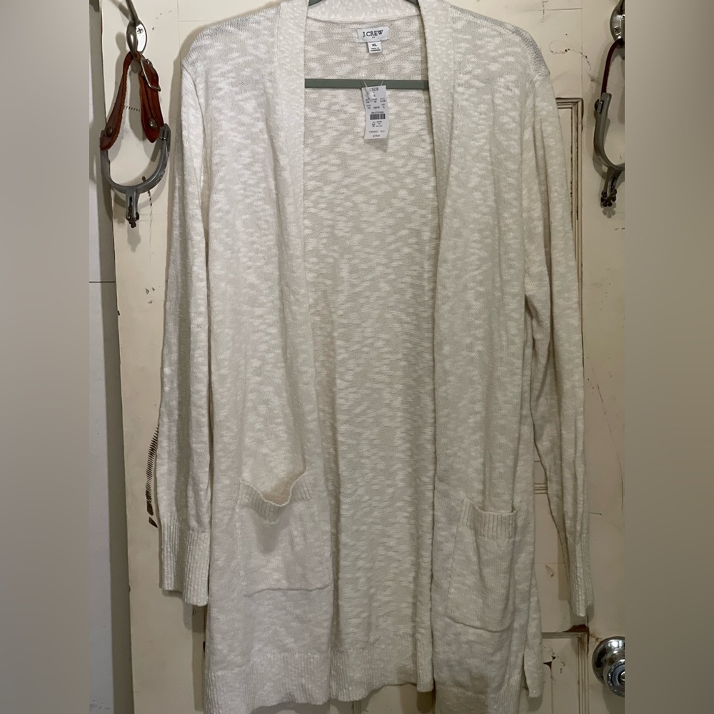 J. Crew Women's Light Cream Cardigan NWT - Picture 2 of 4